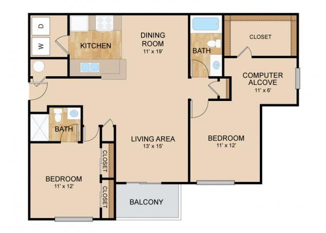 Floorplan - Tiburon View Apartments