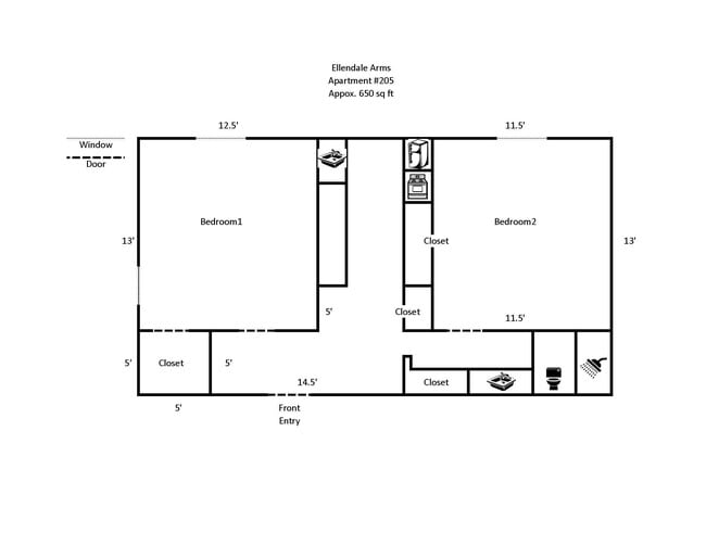 Floorplan - Ellendale Arms Apartments