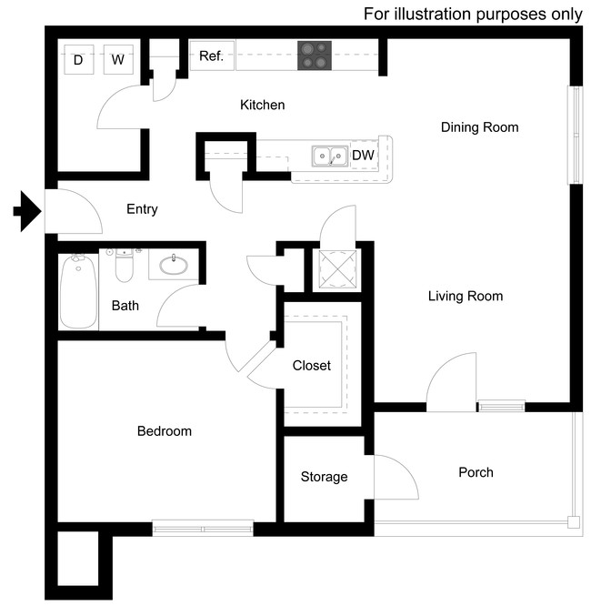 One Bedroom - Hunter Ridge Apartments