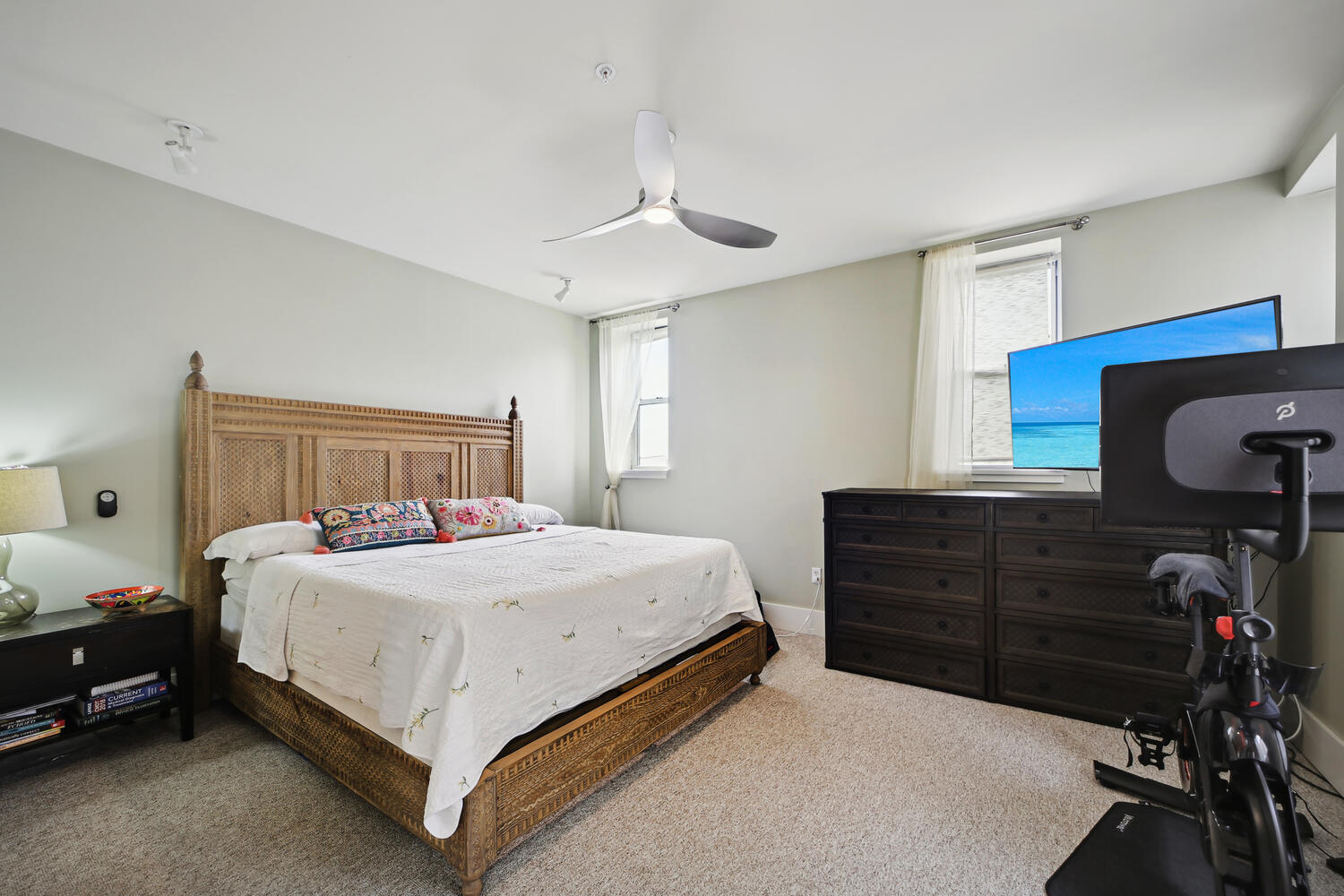 Primary Bedroom w/ Mounted TV - 2914 11th St NW