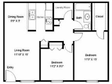 2BR/1BA - Elmwood Villas Apartments