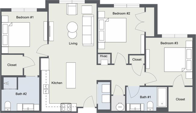 Durham Unit C - ufas - 2D Floor Plan.png - Durham Place