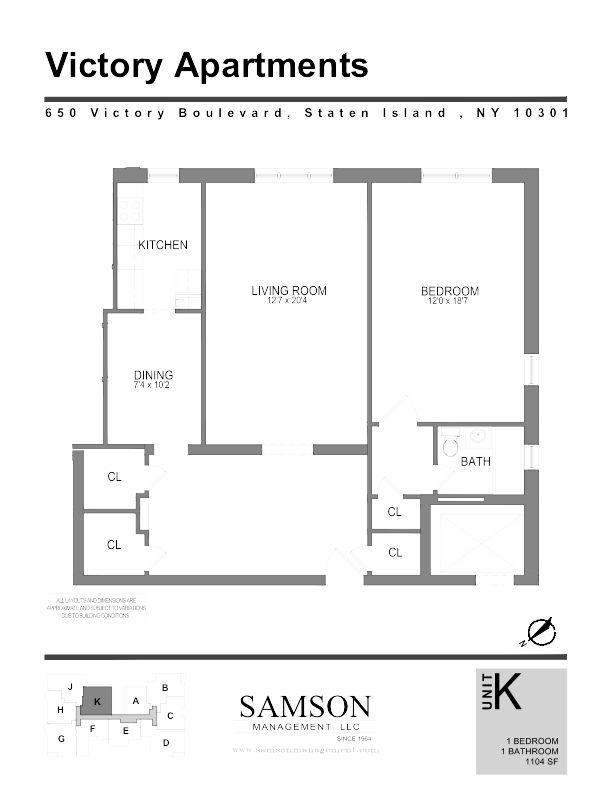 1BR/1BA - Victory Apartments