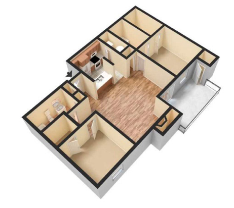 Floorplan - Spicewood Springs Apartment Homes