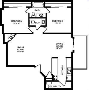 2BR/1.5BA - Greystone Manor