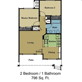 2BR/1BA - Terracina Oaks Apartments