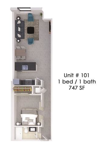 Floorplan - Fording Flats - All Utilities Included