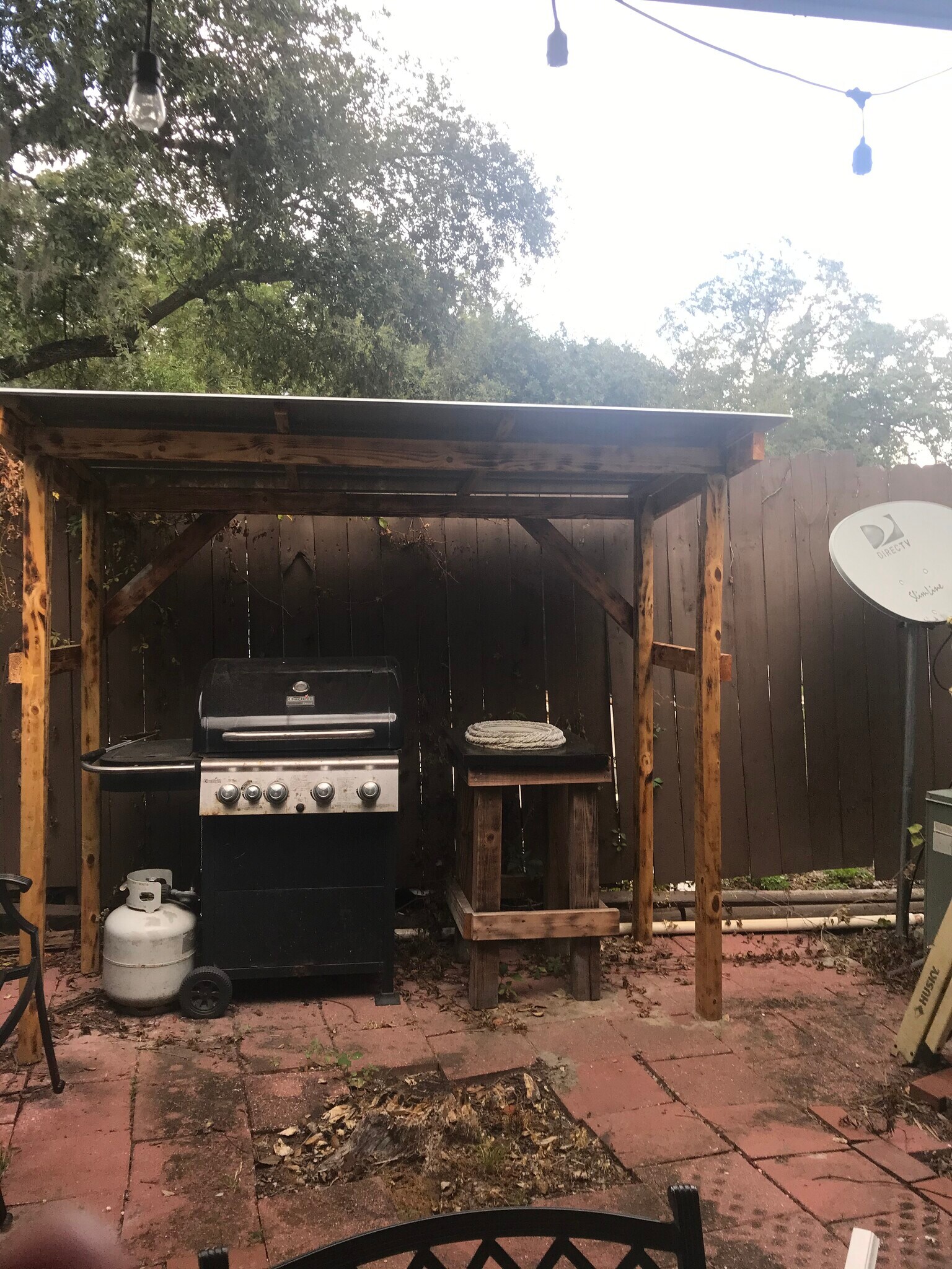 Private fenced backyard w covered BBQ area with propane grill. - 3000 Clarcona Road
