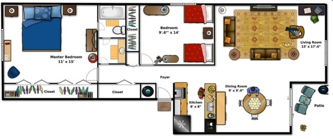 2BR/1.5BA - Village Square Apartments