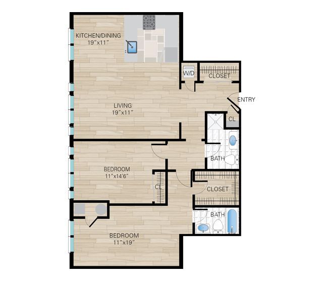 Floorplan - Morristown Gateway Apartments