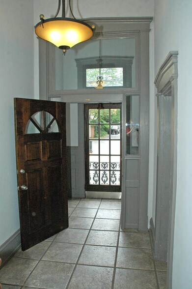 Building entry from inside - 218 E Orange St