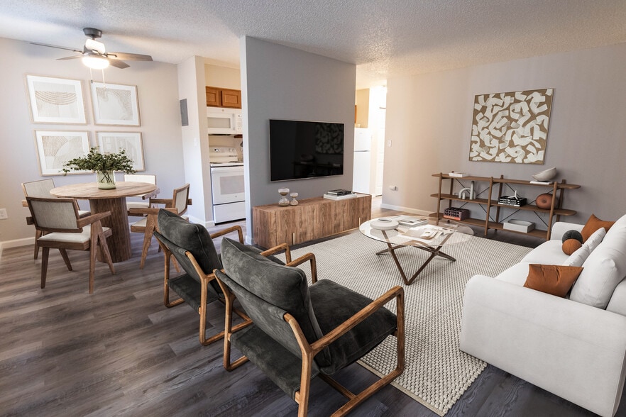 1 BR, 1 BA - Living Room - Sage Creek Apartments