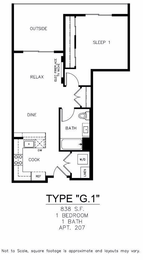 Building Photo - Type: G1 | 1 Bedroom | 1 Bathroom