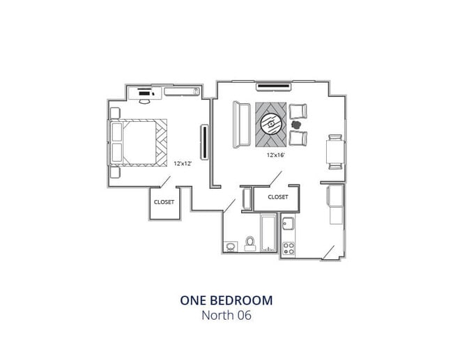 One Bedroom One Bath North 06 - Westbury
