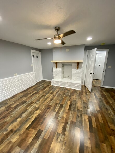 Bedroom 2. Decorative fireplace. Apartment A. - 605 Beechwood Ave