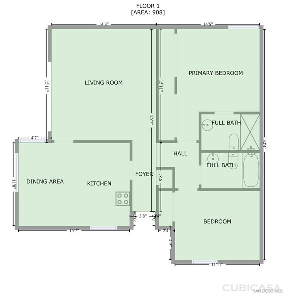 1100 square feet - 5422 Adobe Falls Rd
