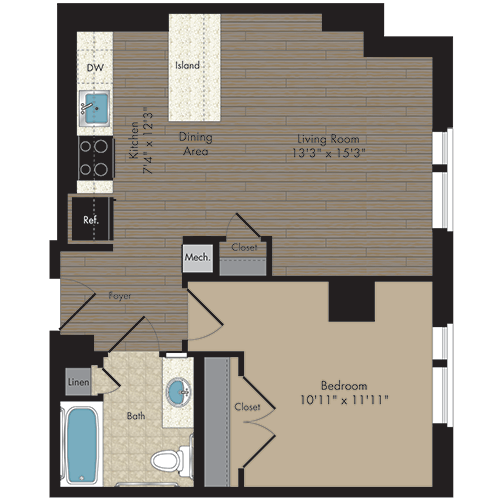 Floorplan - Hodge on 7th - Senior Living