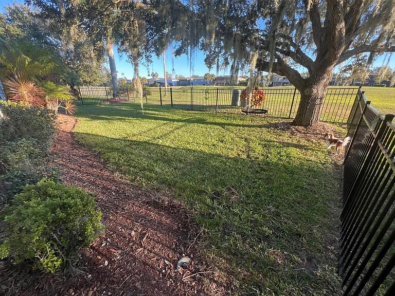 Fenced in backyard - 15412 Amberbeam Blvd