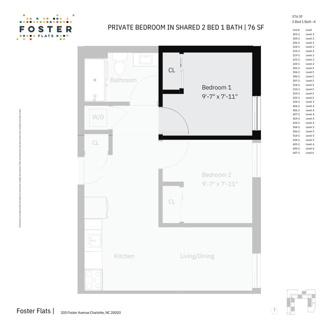 Floorplan - Foster Flats