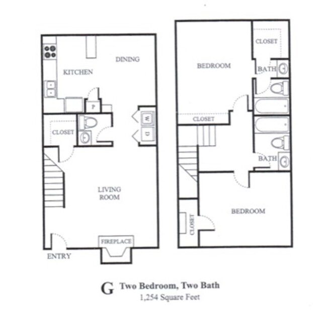 Building Photo - 2 BR 2.5 BA Two Story Townhome