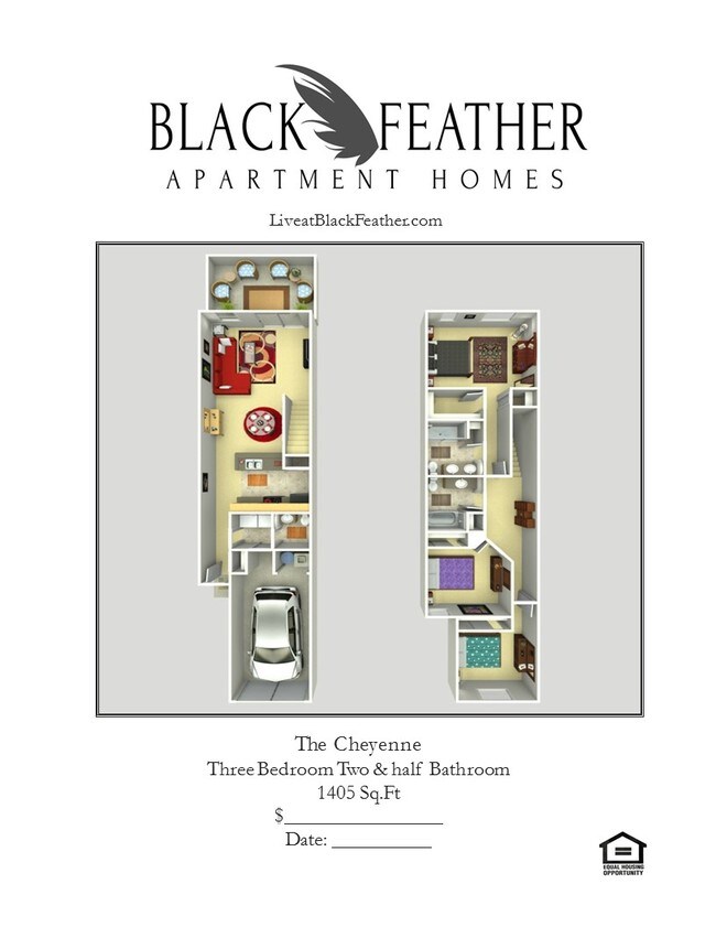 Floorplan - Black Feather Apartment Homes