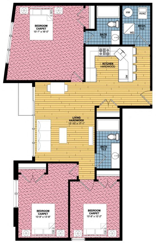 Floorplan - The Residences At 3221