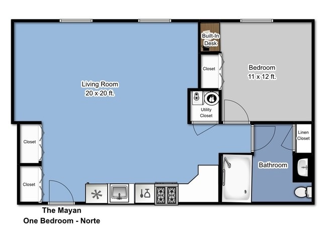 Floorplan - The Mayan Apartments