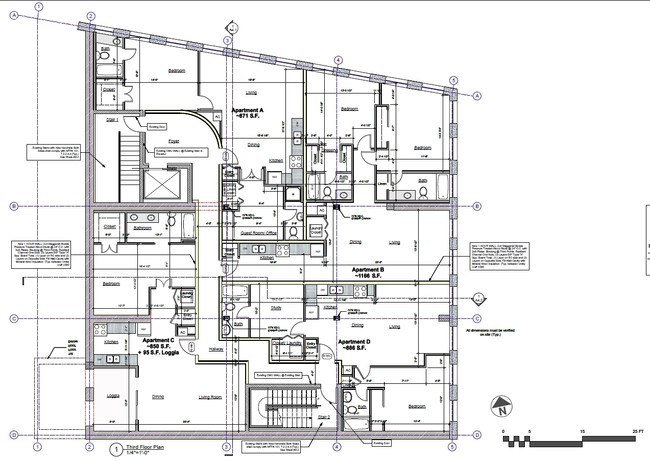 Floor Plan - 3rd Floor - Canal Bank Apartments