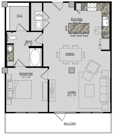 Floorplan - Magnolia Lofts on Vickery