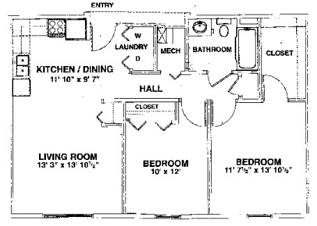 2BR/1BA - Englewood Vista