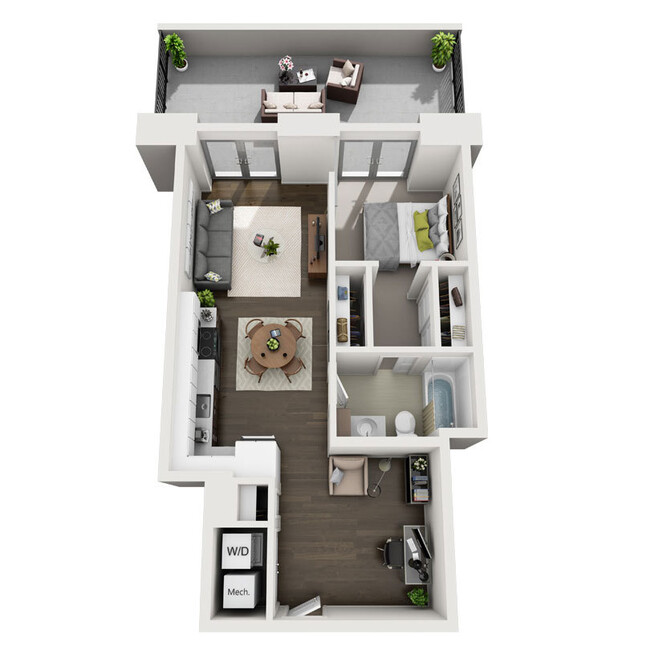 The Dianne - 1x1+Den B - 1 Beds - 1 Baths - 661 Sq. ft. - Dianne