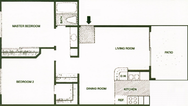 Colony Ridge 2 bed 1 bath.jpg - Colony Ridge Apartments