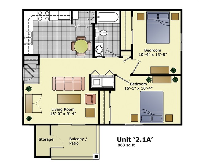 Unit 2.1A - Grandview Apartments