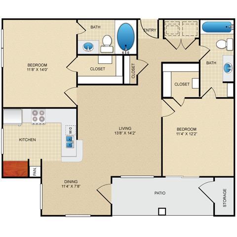 Floorplan - The Clairborne Apartment Homes
