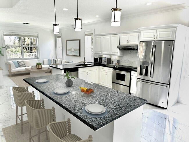 Kitchen and family room - 10667 Oak Bend Way