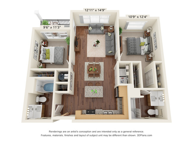 Floorplan - Preserve at Peachtree Shoals 55+ Apartments