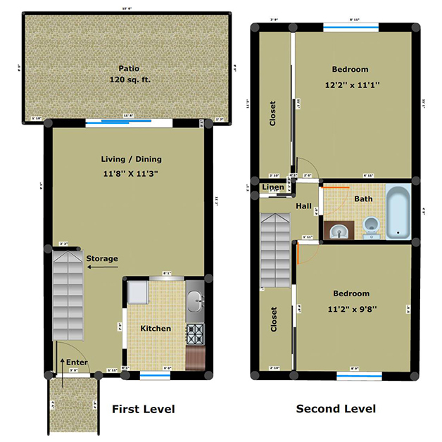 2 Bedroom/ 1 Bath - Chippenham Townhomes