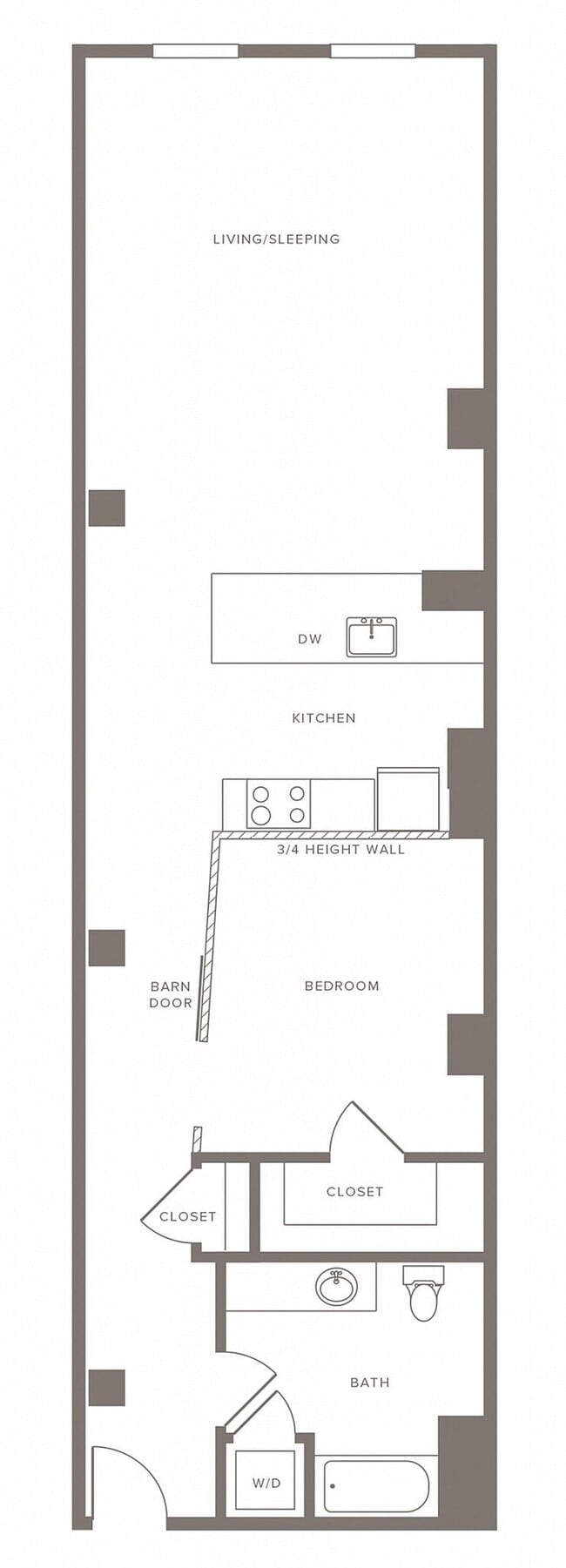 A02 1 bedroom - Modera Lofts