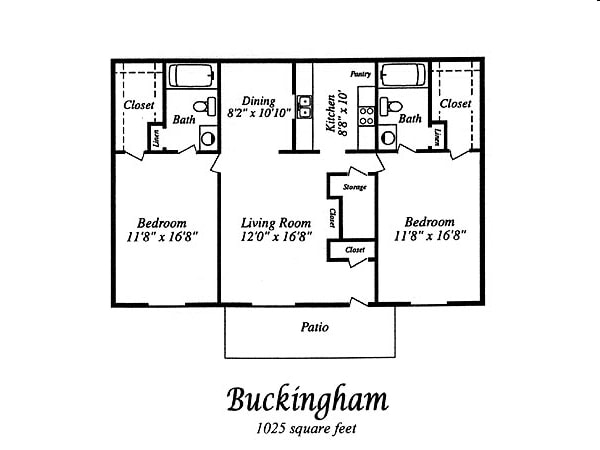Buckingham 2X2 - Canterbury Court Apartments