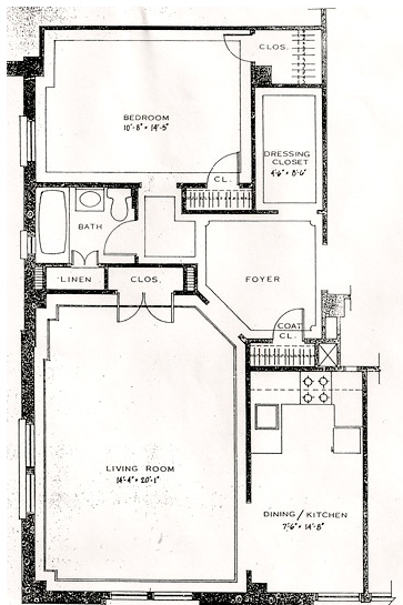 One Bedroom- Type 7 & 8 - Wayland Manor