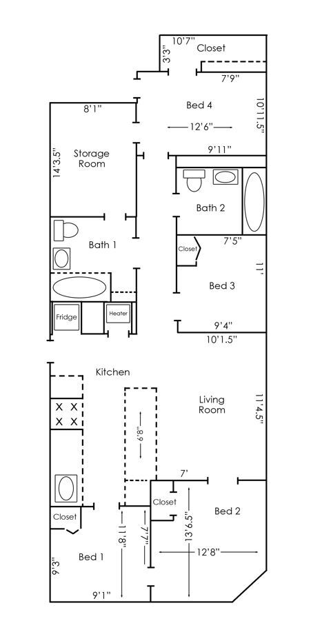 1404 W Taylor, Apt #4 - Floorplan - Harris Point Chicago
