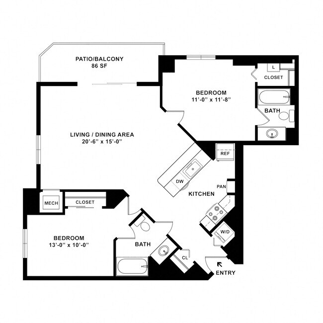 Floorplan - The Alexander Apartments