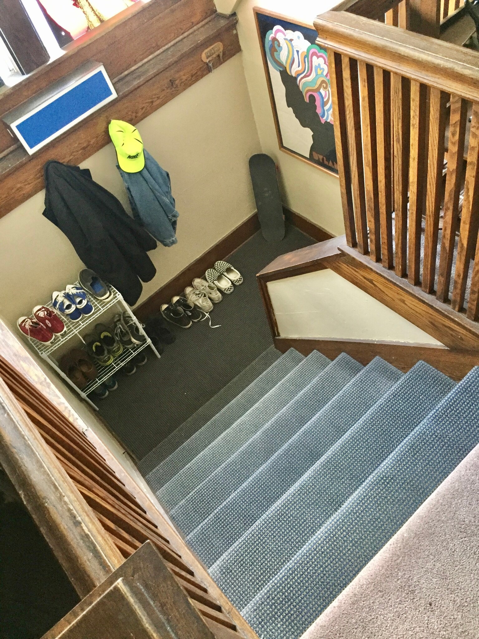 Unit entry door is on 2nd floor, followed by a private stairway and landing to 3rd floor apartment - 350 Cobun Avenue