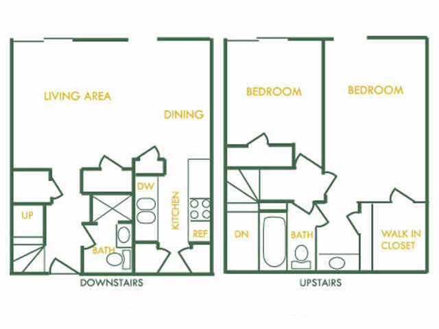 Townhouse 2bd and 2bth 1000sqft - Elevate Apartments