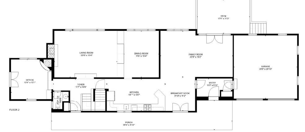 Floor Plan Main Entry Level - 40 Possum Rd