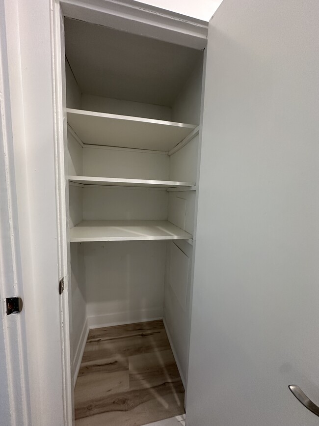 Spacious bathroom linen closet - 12 Tiffany St