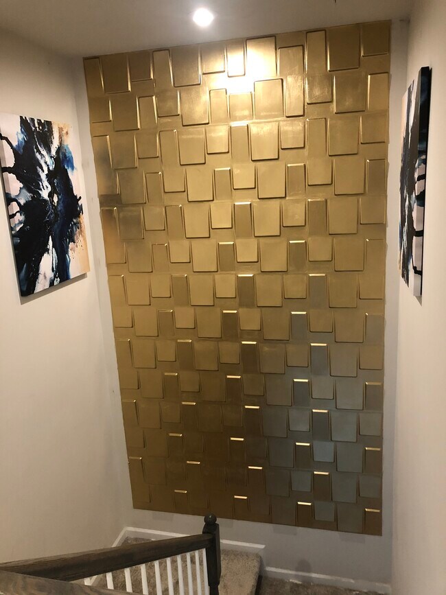 Accent wall in staircase - 3004 Ewell Ln