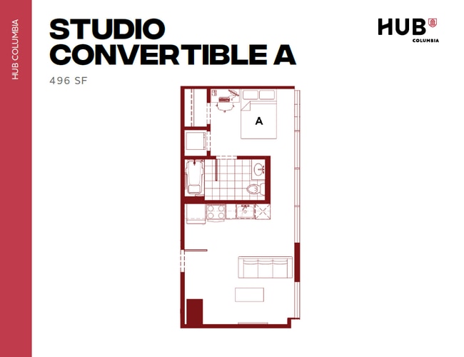 Studio Convertible A - Hub Columbia