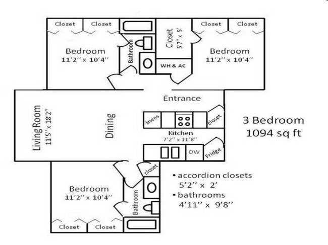 3BR/2BA - The Arlington Village Apartments