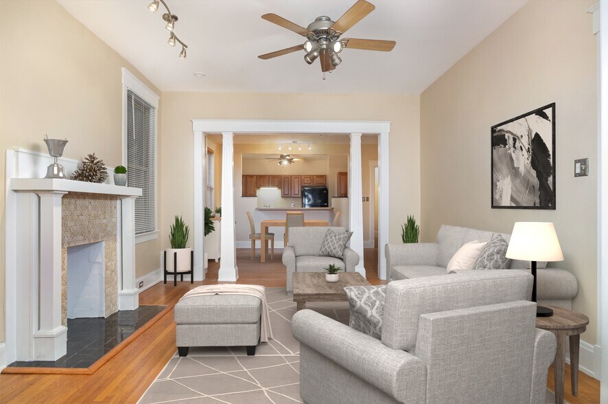 Virtually Staged Living/Dining - 5248 Montgomery Rd